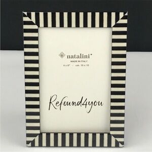 Natalini - ‘Black & White’ Wood frame 4”x6”. NWT